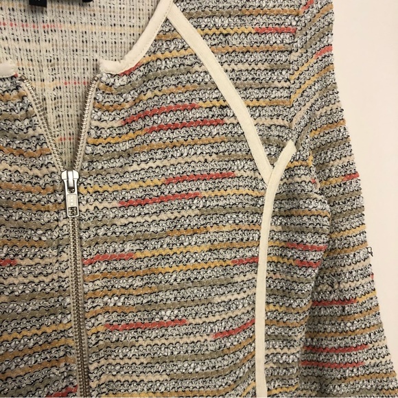 Nic+Zoe Jacket Dandelion Tweed Fringe Zip up Jacket Sz small - Picture 6 of 15